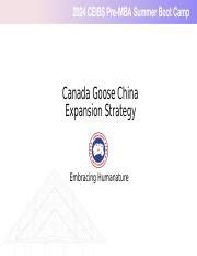 canada goose china strategy